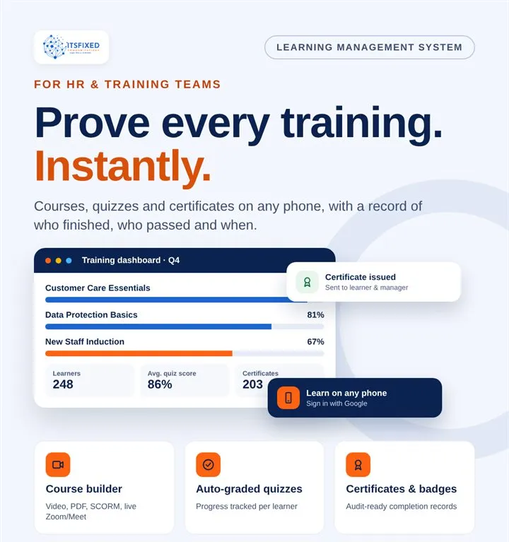Learning Management System: prove every training, instantly